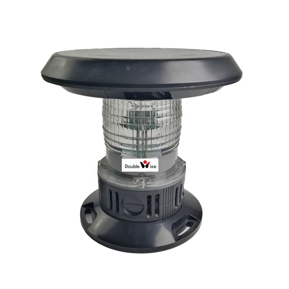 Солнечная ветряная турбина башня красный мигающий авиационный световой ограничитель с отпугивателем птиц