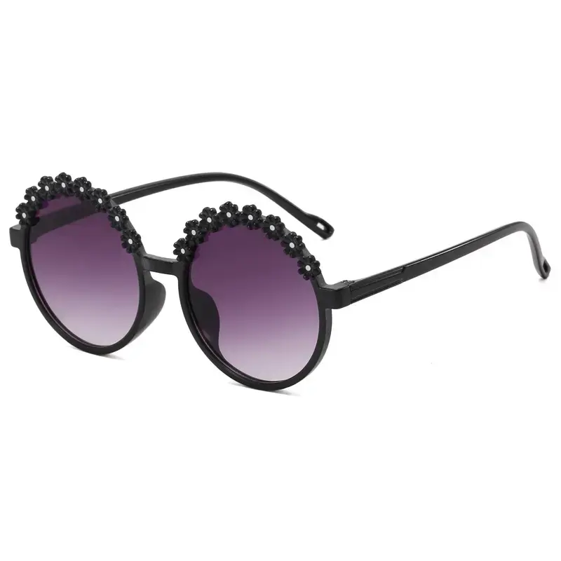 2023 Fashion New Children's Sunglasses Round Frame Decal Sunglasses Baby Cute UV Resistant Children's Glasses