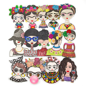 Tùy Chỉnh Phim Hoạt Hình Cô Gái Sắt Trên Thêu Các Bản Vá Lỗi Thời Trang Sequin Truyền Nhiệt Vải Vá Cho Quần Áo Sẵn Sàng Để Tàu - Product Image 1