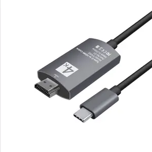 工厂价格USB C至HD-MI电缆4K 60hz迅雷hd-mi至Type-c电缆适配器线电话15专业全功能USB-C