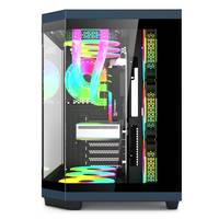 SOEYI Full Tower ATX Gaming Computer Cases & Towers Wholesales Tempered Glass Gaming PC Cabinet for PC Optional With ARGB Fan