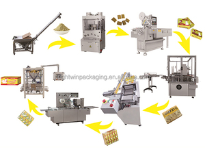 Machine de formage de cubes de bouillon 4g 10g, ligne de production, machines d'emballage et de filmage de cubes d'assaisonnement pour Maggie <span class=keywords><strong>Jumbo</strong></span> Knorr Onga - Product Image 6