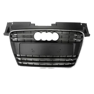 Car Auto Parts Front Bumper Grille Racing Grill for Audi TT 2008-2014 upgrade Audi TTS Hood Grille Grey with Silvery Emblem