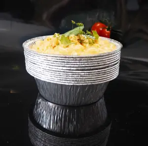 Einweg-Aluminium 5-Zoll-Tortenpfanne Mini-Aluminium folie Pot Pie Pan mit klarem Kuppel deckel