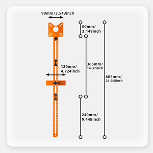 Регулируемая круглая режущая направляющая из алюминиевого сплава для идеальных деревянных кругов - Product Image 6
