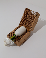 Papier artisanal alvéolé AOBO 80 g/m² compostable et recyclable en pâte de bois vierge, doublement couché au kaolin, facile à déchirer, non couché