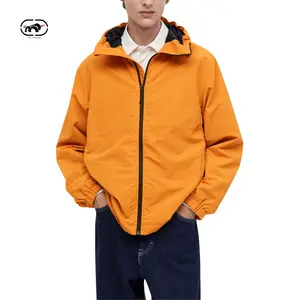 Custom Men's Waterproof Jacket Quick Dry Windbreaker Pocket Casual Style Thin Oxford Fabric Stand Collar Zipper Closure