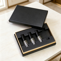 Mini flacons pulvérisateurs en verre transparent vides de 3 ml, 5 ml, 10 ml pour parfum de poche avec emballage de luxe en boîte noire en papier