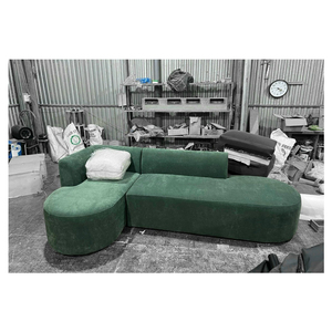 L Shaped <b>Sofa</b> 210x150cm Natural <b>Wood</b> <b>Frame</b> Minimalism Design Vietnam Warranty Wide 210 x Deep 150 cm - Product Image 2