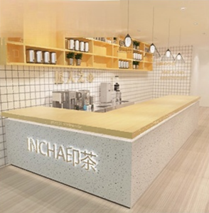 Project Grade Custom Reception <b>Desk</b> Heavy Duty Reinforced Structure <b>Large</b> Size Tailored Front Counter for Airport Shopping Mall - Product Image 2