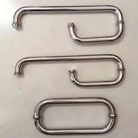 Levier de porte en verre pour hôpital, école, hôtel, salle de douche, poignée de porte en verre