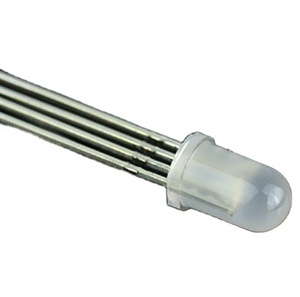 דיודת LED RGB בגודל 5 מ\"מ, 4 פינים, קתודה משותפת, חיבור דרך חור, בצבעים אדום/צהוב/כחול, 5V, אורך חיים עד 70000 שעות - Product Image 2