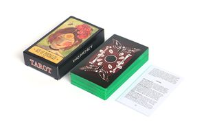 Precio barato de fábrica de China 12*7 A. C. E de Pentacles Tarot borde Chapado en <span class=keywords><strong>verde</strong></span> con guía naipes - Product Image 6