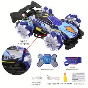 New Remote With Led Lights Music Toys 2 Control Mode Toy All Terrains Auto Spray Rc Drift Car - Product Image 3