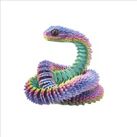 Figura de Serpiente Impresa en 3D, Articulada, Modelo de Juguete Decorativo