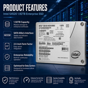 SSD d'entreprise Solidigm Intel D3-S4520 Series SSDSC2KB019TZ01 1,92 To 2,5" SATA 6 Gbit/s pour la mise à niveau des serveurs de centre de données - Product Image 2