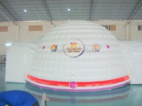 Tente publicitaire dôme Iglu pour fête en plein air personnalisée tente Igloo gonflable blanche et rouge