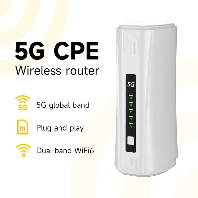 Rong MPC802 Dual-Band 5G CPE 2Gbps Mobile WiFi Router with Sim Card Slot Portable 5G Hotspot Firewall Function for Home Use