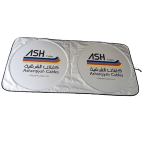 Pare-soleil de voiture MUREN unique, pliable, gain de place, OEM, luxe, universel, personnalisé, portable, en polyester argenté, multicolore - Product Image 5