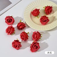 Petites têtes de roses artificielles DIY, effet toucher réel, en polyester, pour décoration artisanale, accessoires de mariage et d'anniversaire