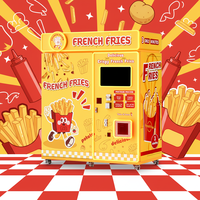 Distributeur automatique de frites et de nuggets de qualité commerciale, machine autonome pour la vente de snacks en extérieur