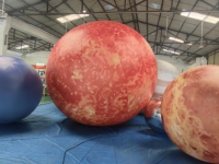Modèle de lune gonflable géant pour la publicité, décoration de ballon en PVC étoile soleil géant, lumière LED, couleur personnalisée, imprimé UV, durable