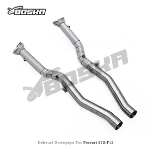 ท่อไอเสีย OEM Boska แบบ Free Flow Downpipe และ X Pipe สำหรับ Ferrari F12 Berlinetta 6.3L ปี 2012-2016 พร้อมระบบเสียงแบบแอคทีฟ วัสดุ SUS304 - Product Image 6