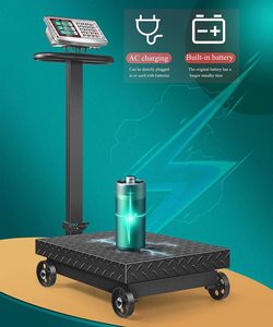 Digital Platform Weighing Scale 300 Kg Scale <strong>Electronic</strong> <strong>Industrial</strong> Platform Scale With Wheels - Product Image 6