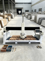 Machine de découpe de pierre à pont 4+3 axes ZEUS, moteur 15KW+7.5KW, scie de découpe CNC, façonnage, perçage, boîte de vitesses à roulements haute précision