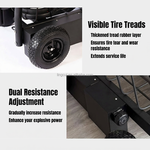 Attrezzatura Fitness Professionale: Sled Tank in Acciaio con Resistenza Magnetica, Macchina per Allenamento <span class=keywords><strong>di</strong></span> Forza, HIIT e Cardio - Product Image 2