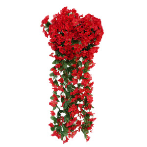 Guirlande murale de fleurs artificielles en soie violettes, décoration de mariage, hydrangea fait main en relief par moulage par injection - Product Image 3
