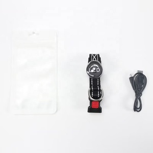 Fábrica personalizada 2023 nuevos accesorios para mascotas arnés logotipo personalizado ajustable en blanco liso Nylon mascota Led <span class=keywords><strong>Collar</strong></span> para perro - Product Image 5