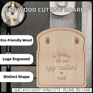 Planche à découper pliable de nouvelle conception, forme irrégulière avec porte-œufs et récupérateur de miettes, épaisseur de 1,5 cm, planche à petit-déjeuner. - Product Image 2