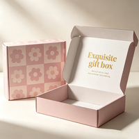Boîte d'expédition en gros avec finition mate laminée pour vêtements, boîte de transport pour vêtements d'enfants, chaussettes et sous-vêtements