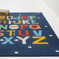 Tapis en peluche et coton pour le salon, tapis d'apprentissage pour enfants, dessin animé, mignon, antidérapant, abc