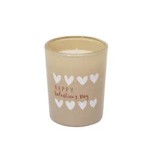 New Arrival Valentine's Day Candle Custom Logo Glass Jar Soy Blend Wax Valentine Candle Scented Luxury