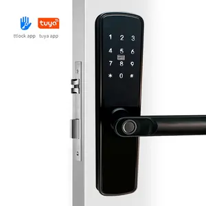 Tuya Wifi Kỹ Thuật Số vân tay Khóa cửa gỗ xử lý vân tay mật khẩu Thẻ NFC ttlock khóa cửa thông minh