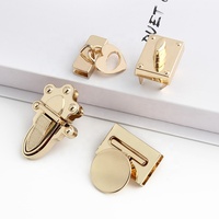 Accessoires en métal doré Sac à main en alliage de zinc Twist Turn Buck Lock Hardware Boucle de verrouillage Turn Lock For Handbag