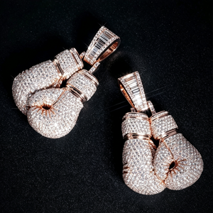 Pendentif gants hip-hop en diamant de laboratoire personnalisé brillant, certificat IGI, clarté VVS1/VS1, couleur D excellente, plaqué or 10/14/18 carats - Product Image 3