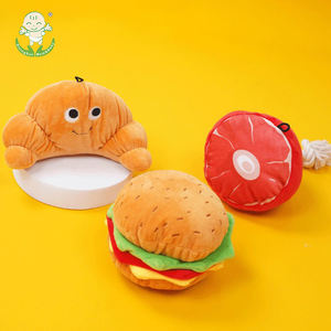 Juguetes de peluche para masticar perros en forma de comida, almohadilla interior extraíble de tela no tóxica para una fácil limpieza para juegos interactivos. - Product Image 5