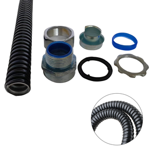 Connettore flessibile ondulato impermeabile rivestito in <span class=keywords><strong>PVC</strong></span> metallico <span class=keywords><strong>3</strong></span>/<span class=keywords><strong>4</strong></span> "1/<span class=keywords><strong>4</strong></span>" 1/2 "raccordi in acciaio inossidabile tubo flessibile - Product Image 3