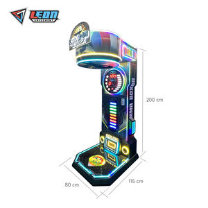 Máquina de Juego de Boxeo Electrónica Dinámica <span class=keywords><strong>LEON</strong></span> Vertical con Monedas, Máquina de Juego de Arcade Deportiva, Probador de Fuerza - Product Image 2