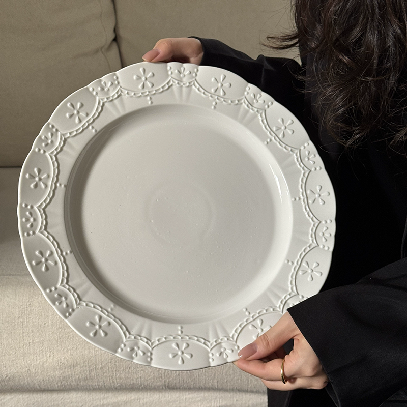 Assiette blanche 25,5*2,5 cm