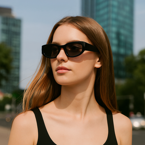 Y2k Trending Style Thick Oval Frames Sun Glasses Vintage Brands Designer Women Men Sunglasses with Custom Logo Shades - Product Image 2