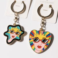 Llavero de Esmalte de Lujo Vintage con Diseño de Dibujos Animados, Logotipo Personalizado, Aleación de Zinc, Impermeable, Ligero, Diseño Personalizado