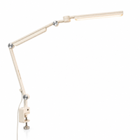 Lampe de bureau LED blanche pliable en métal, design tactile/infrarouge, double éclairage, AC, écologique, protection des yeux, réglable pour la lecture des étudiants