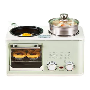Machine à petit-déjeuner 4 en 1 cuiseur à oeufs grille-pain pizza sandwich mini four machine à petit-déjeuner machine électrique