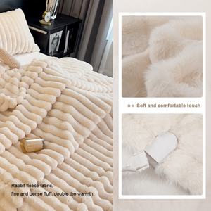 Chauffage domestique 220v luxe gris blanc kaki bande fausse fourrure <span class=keywords><strong>lit</strong></span> chauffant chaud couvertures électriques en Fiber de carbone pour l'hiver - Product Image 3