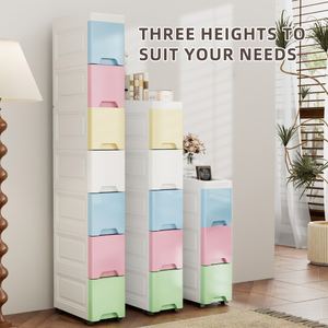 Foshan cuisine personnalisée en usine chambre à coucher avec roues 7 <span class=keywords><strong>tiroirs</strong></span> roulants Type de sol étroit alimentaire mince bacs de rangement armoire organisateur - Product Image 6