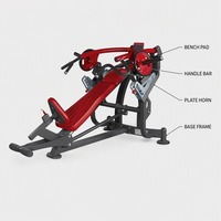 Machine de musculation commerciale inclinée pour la musculation des pectoraux, presse à poitrine en acier robuste avec poignées
